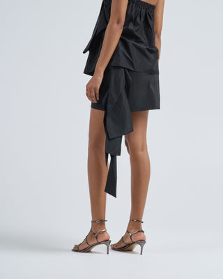 italian sporty nylon ribbon skirt