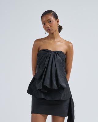 italian sporty nylon strapless top