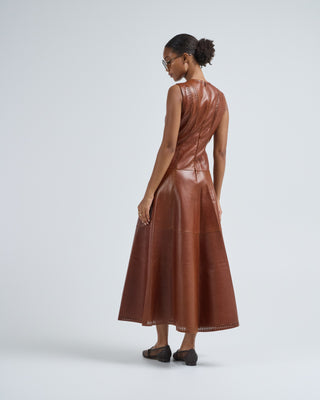 juliette leather sleeveless midi dress