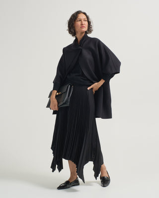kimono mantle pressed wool coat