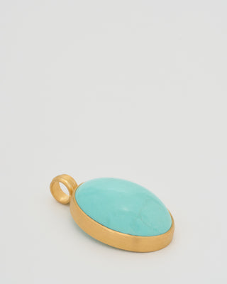kingman turquoise large oval pendant