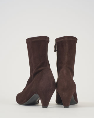 kiss low boot kitten heel stretch suede