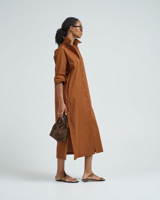 lafayette side button maxi dress