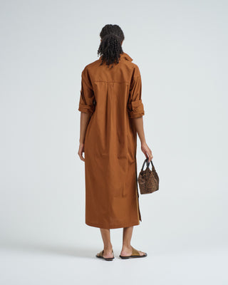 lafayette side button maxi dress