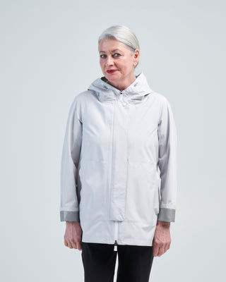 laminar-gortex hi/lo a-line waterproof jacket