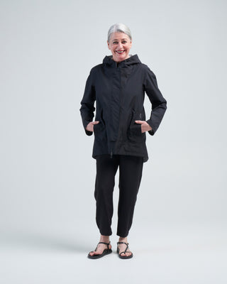 laminar-gortex hi/lo a-line waterproof jacket