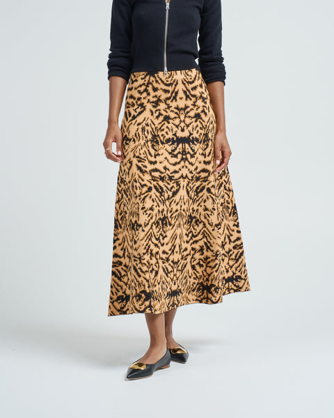 Ulla Johnson Lani Jacquard Knit Skirt Bengal