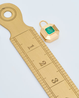 large emerald padlocket