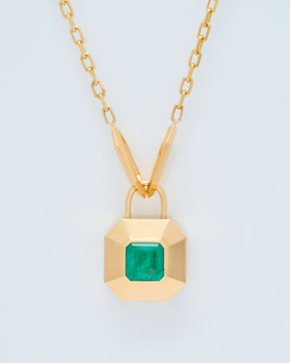 large emerald padlocket
