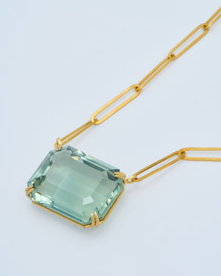 large green amethyst pendant necklace