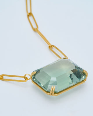 large green amethyst pendant necklace
