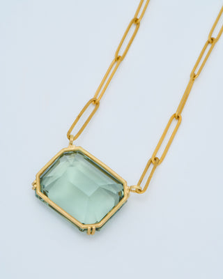 large green amethyst pendant necklace
