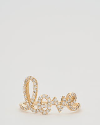 large love script ring