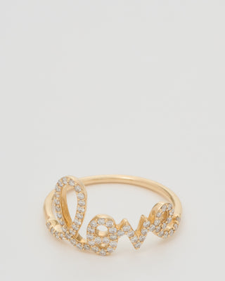 large love script ring