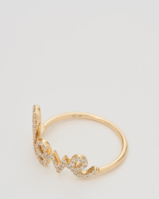 large love script ring