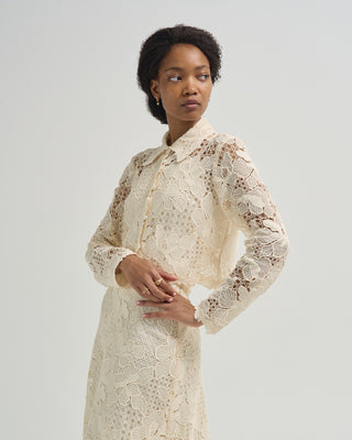 lattice guipure lace jacket