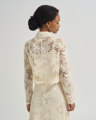 lattice guipure lace jacket