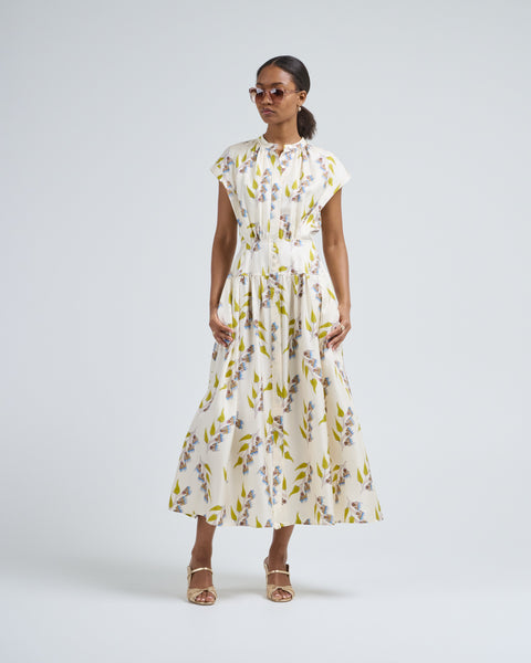 Ulla Johnson Lausanne Sl Button Up Dress Infinite Flower