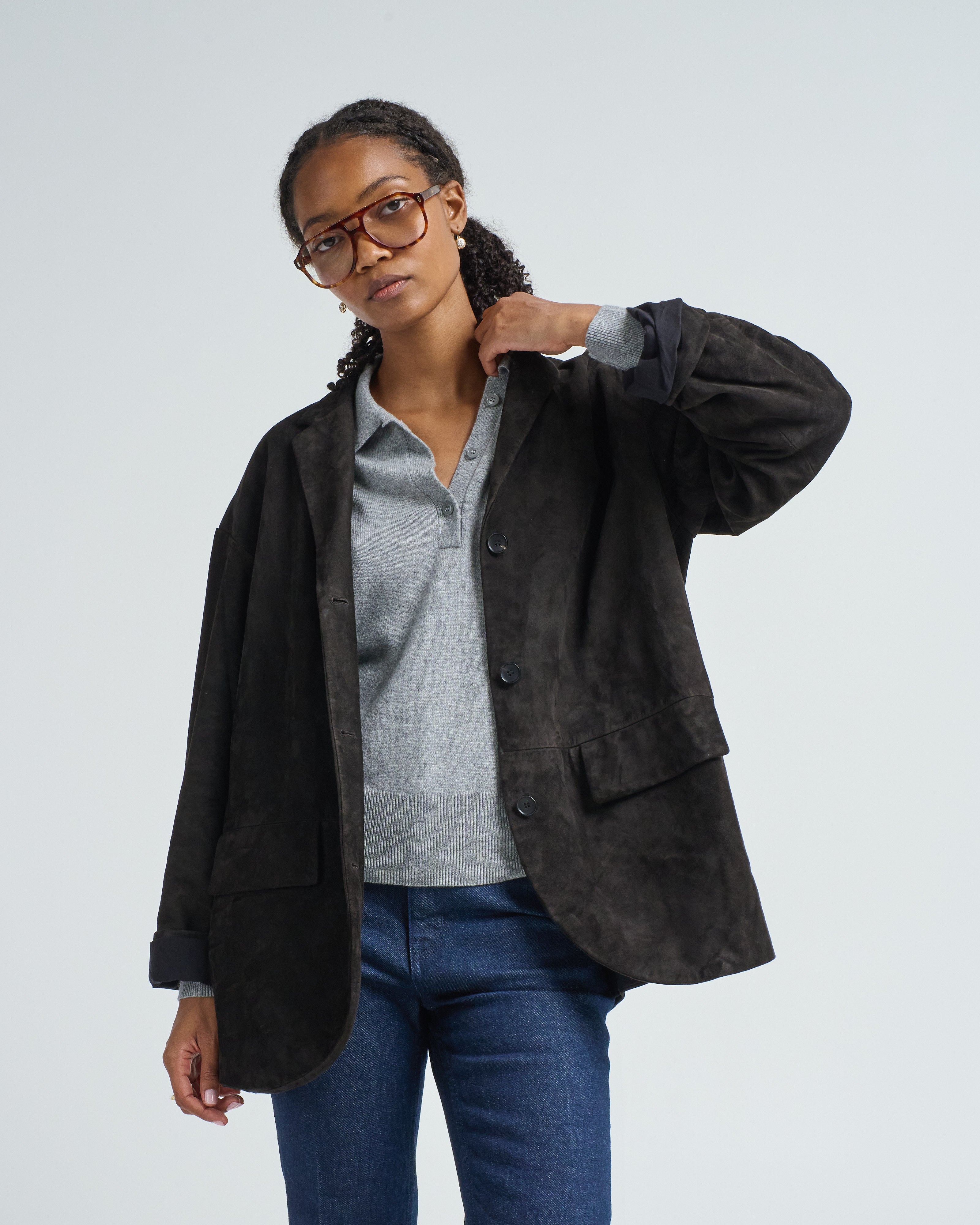 Bergfabel Leather Bella Jacket Deep Brown