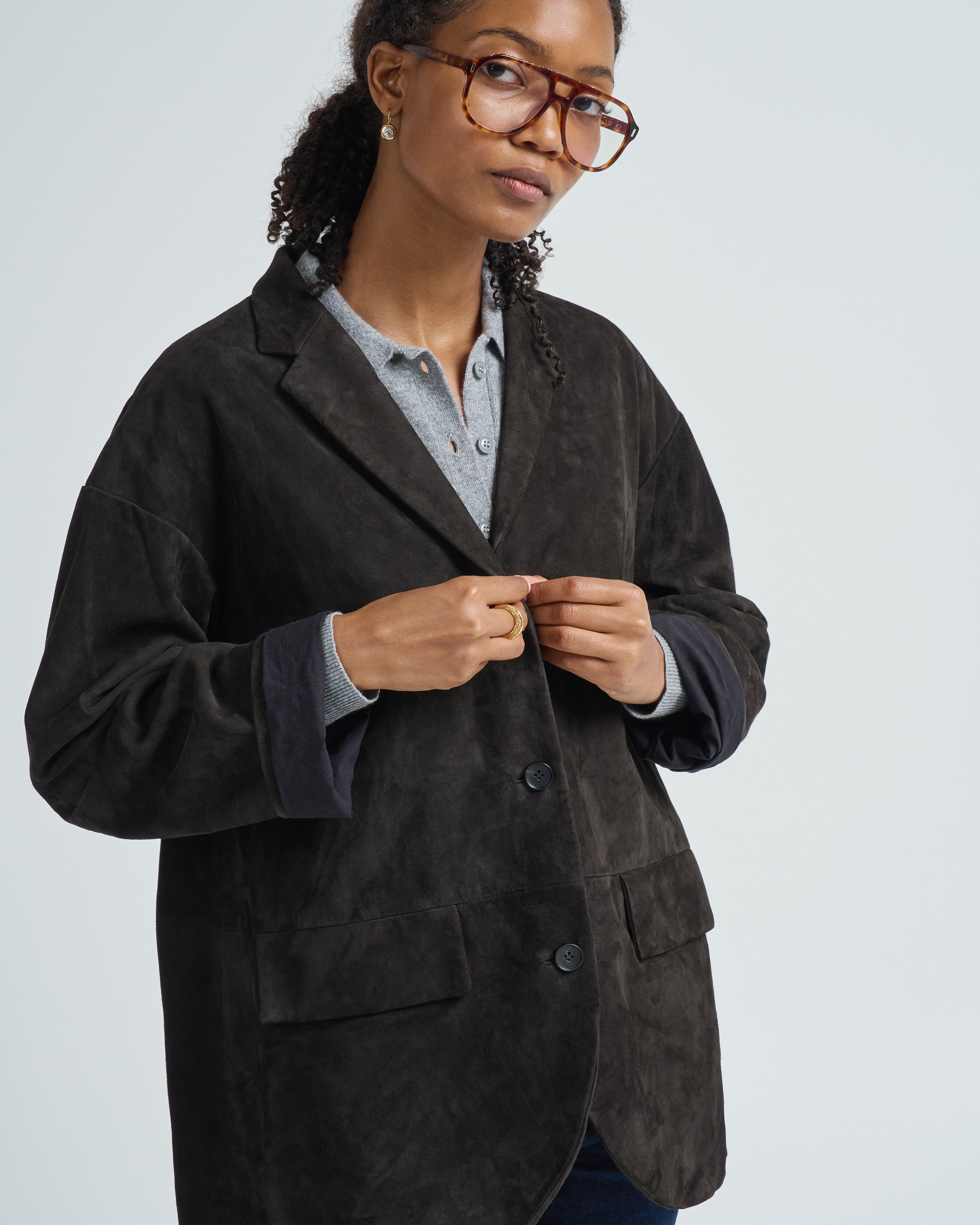 【bergfabel】 Bell Coat Bergfabel Leather Bella Jacket Deep Brown