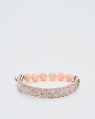 leather bracelet with japanese coral