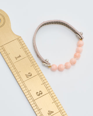 leather bracelet with japanese coral