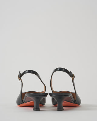leather sling back heel