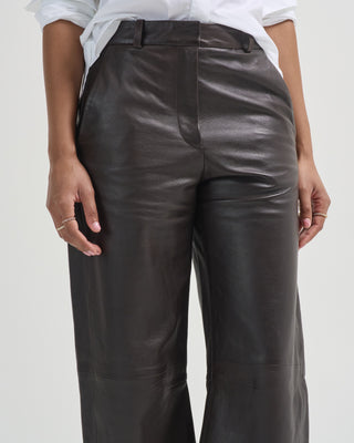 leather slouchy bf trouser