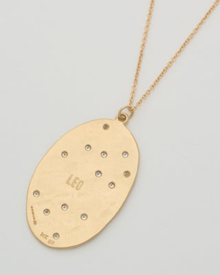 leo diamond astrology necklace