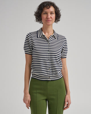 leslie stripe cashmere cardigan