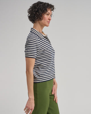 leslie stripe cashmere cardigan