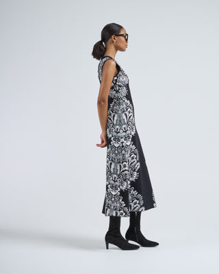 liana jacquard midi dress