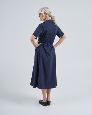 light nylon stretch short sleeve long dress