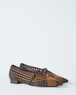 lis flat nappa kiss + tresse woven