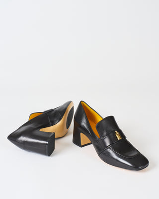 lock heel loafer