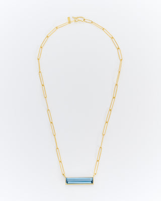 london blue topaz bar necklace