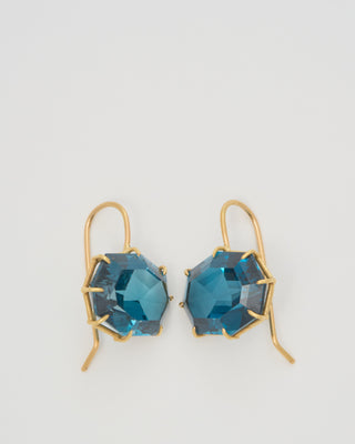 london blue topaz drop earrings