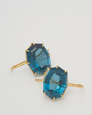 london blue topaz drop earrings