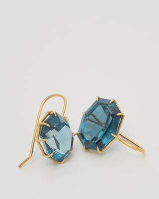 london blue topaz drop earrings