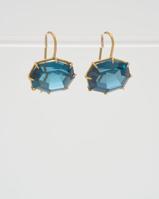 london blue topaz drop earrings