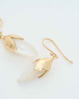 long bud drop earrings