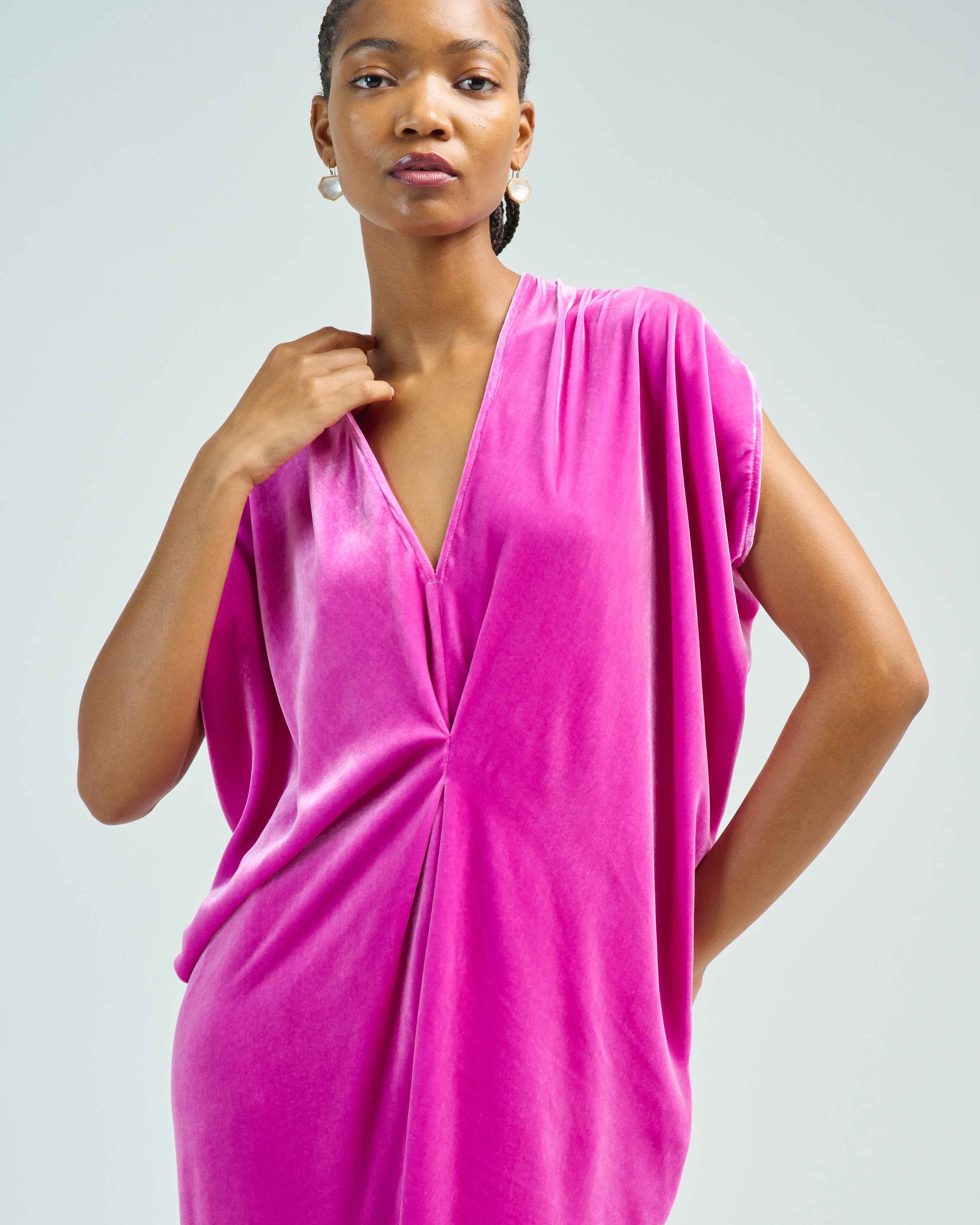 issa pink dress Issa Slinky Glitter Mini Dress - Fuchsia