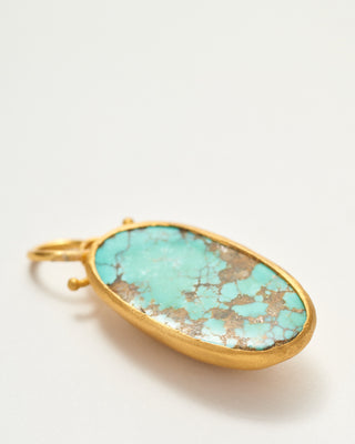 long oval turquoise pendant