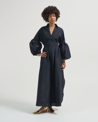 long sleeve v neck dress