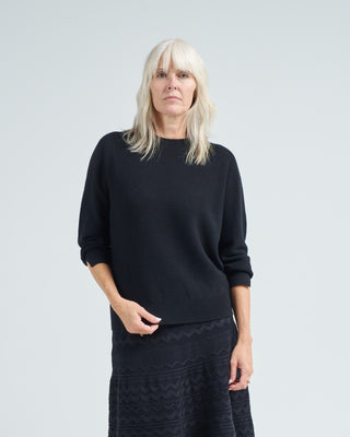 long sleeve jewelneck sweater