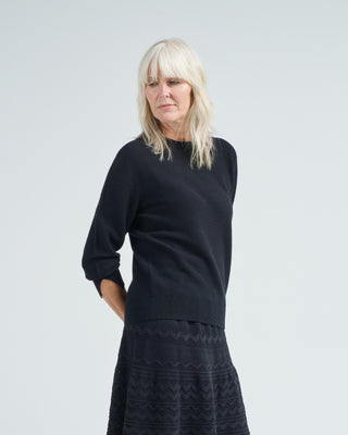 long sleeve jewelneck sweater