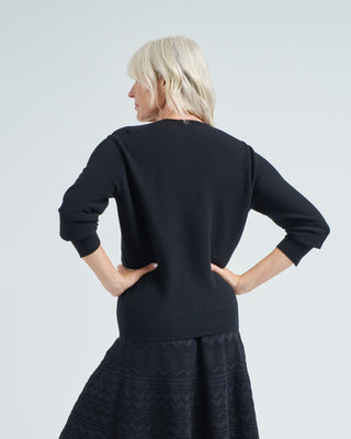 long sleeve jewelneck sweater