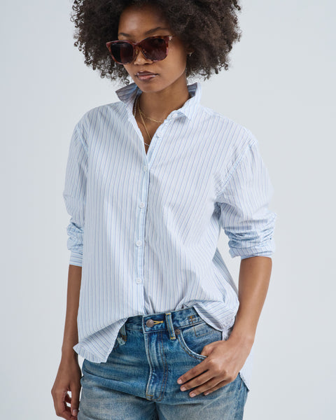 Bergfabel Loose Tyrol Shirt Light Blue Stripe