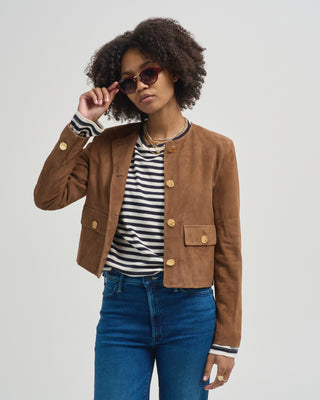 lorenne goat suede jacket