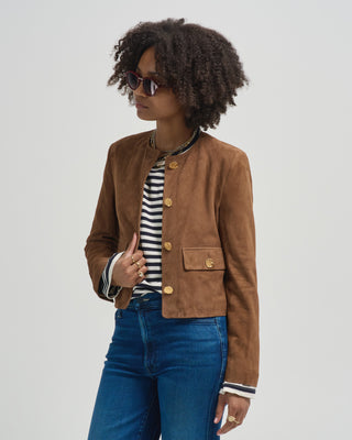 lorenne goat suede jacket